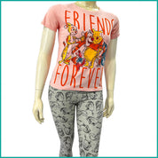 Friends Forever Ladies Pajama Set - Pink Grey
