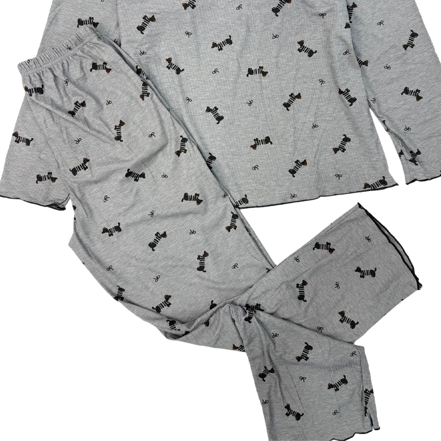 Happy Day Ladies Loungewear Set - Grey