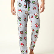 Super Mario Men's Cotton Pant - Grey