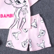 Bambi Girls Cotton Shorts Set PRIMARK – Pink