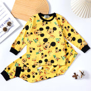 Mickey Home Boys Full Sleeves Pajama Set - Yellow