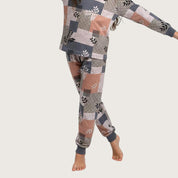 Tiles Girls Full Sleeves Pajama Set - Multicolor