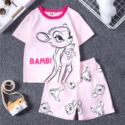 Bambi Girls Cotton Shorts Set PRIMARK – Pink