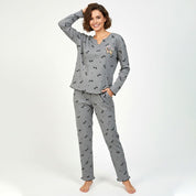 Happy Day Ladies Loungewear Set - Grey