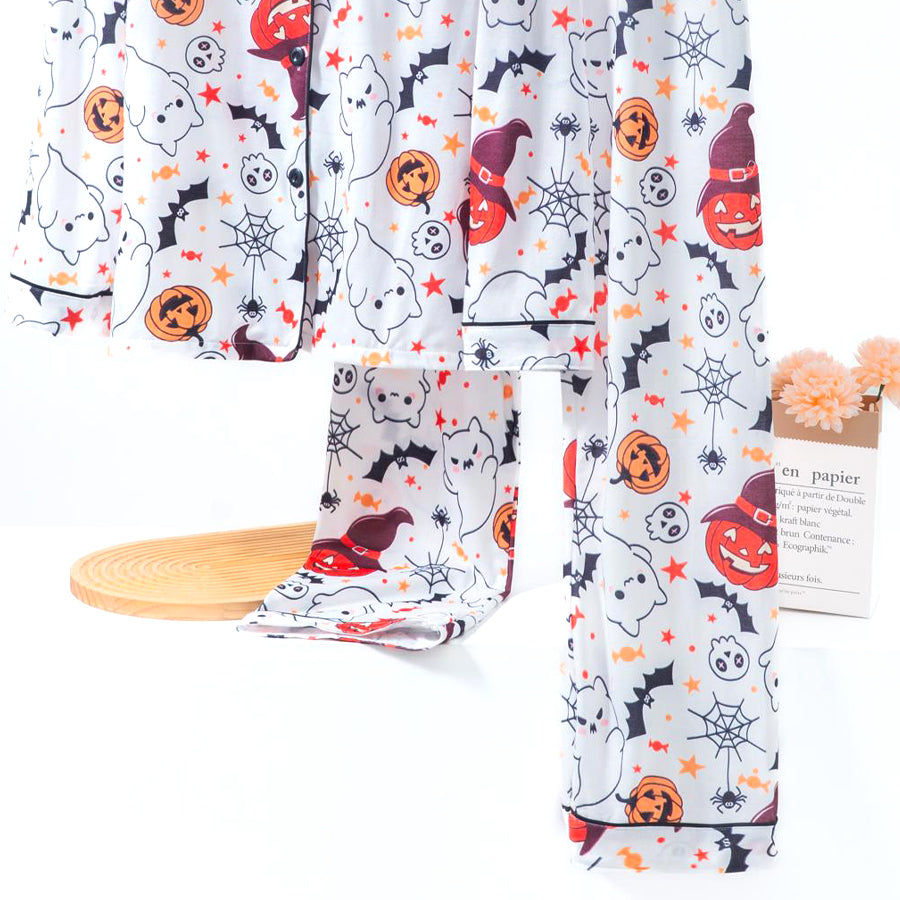 Halloween Ladies Pajama Set - White