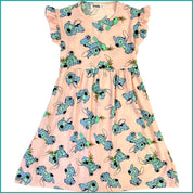 Stitch Ladies Cotton Dress - Pink