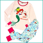 Little Mermaid Ladies Pajama Set - Pink