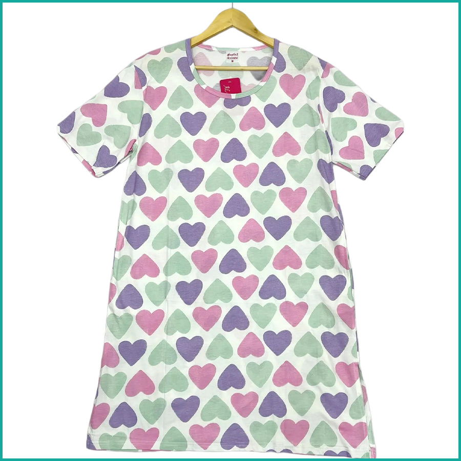 Love Heart Ladies Dress - White