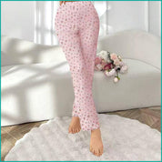 Mini Floral Ladies Loungewear Pajama Set - Baby Pink