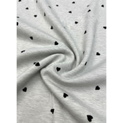 Heart Love Ladies Cotton Lycra Loungewear - Grey