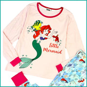 Little Mermaid Ladies Pajama Set - Pink