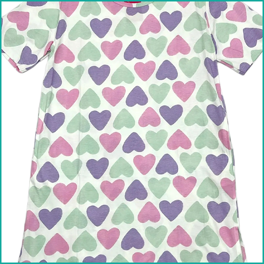 Love Heart Ladies Dress - White
