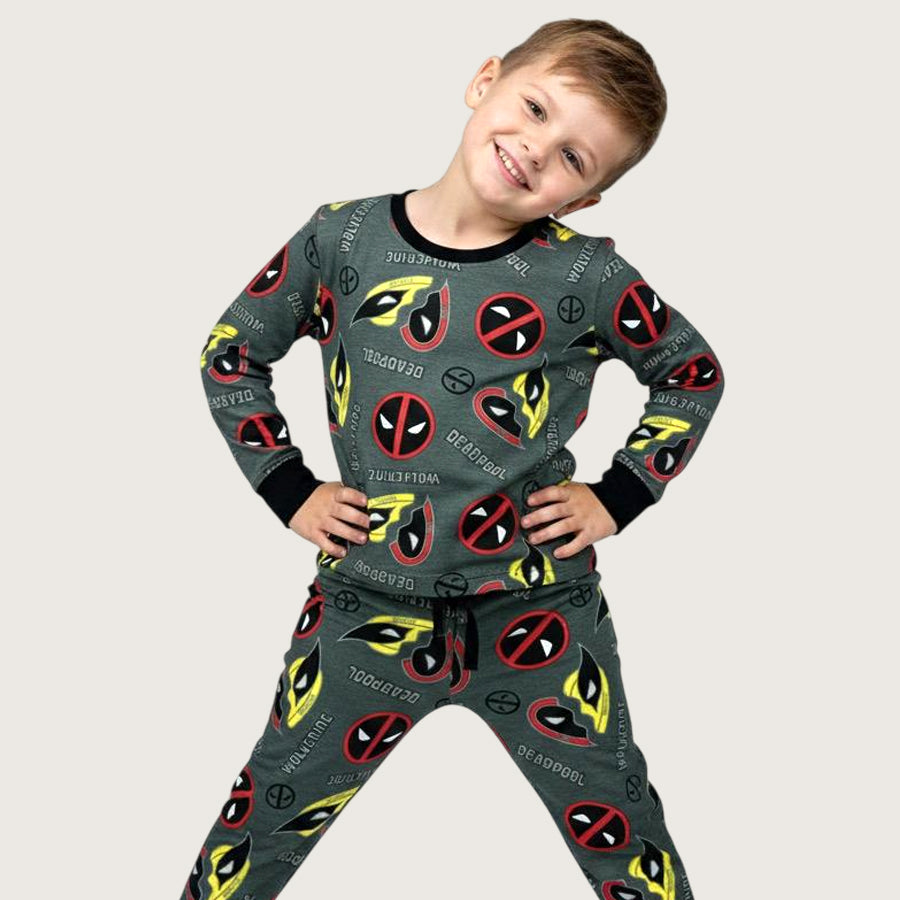 Deadpool Boys Pajama Set - Green