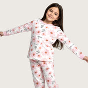Cool Life Girls Full Sleeves Pajama Set - Pink