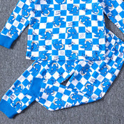 Sonic Speed Boys Full Sleeves Pajama Set - White Blue