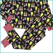Villain Ladies Cotton Pajama Set - Black