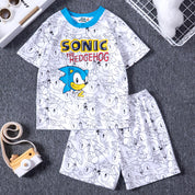 Sonic Hedgehog Boys Cotton Shorts Set PRIMARK – White