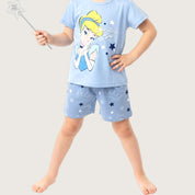 Star Princess Girls Shorts Set – Sky Blue