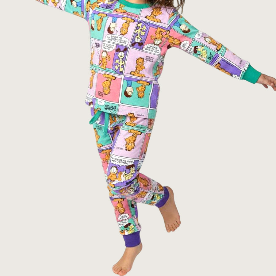 Garfield Comic Girls Pajama Set - Multicolor