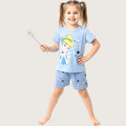 Star Princess Girls Shorts Set – Sky Blue