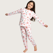Cool Life Girls Full Sleeves Pajama Set - Pink