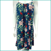 All Leaves Ladies Halfer Linen Cotton - Blue -Free Size