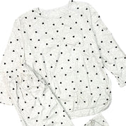 Heart Love Ladies Cotton Lycra Loungewear - Light Grey