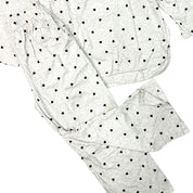 Heart Love Ladies Cotton Lycra Loungewear - Light Grey