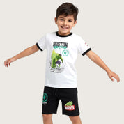 Boston Boys Summer Shorts Set – White