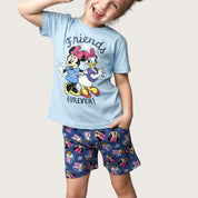 Mickey Friends Forever Girls Summer Shorts Set – Blue