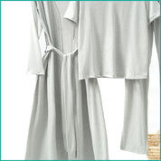Plain Ladies Loungewear 3 Pcs Set - Grey