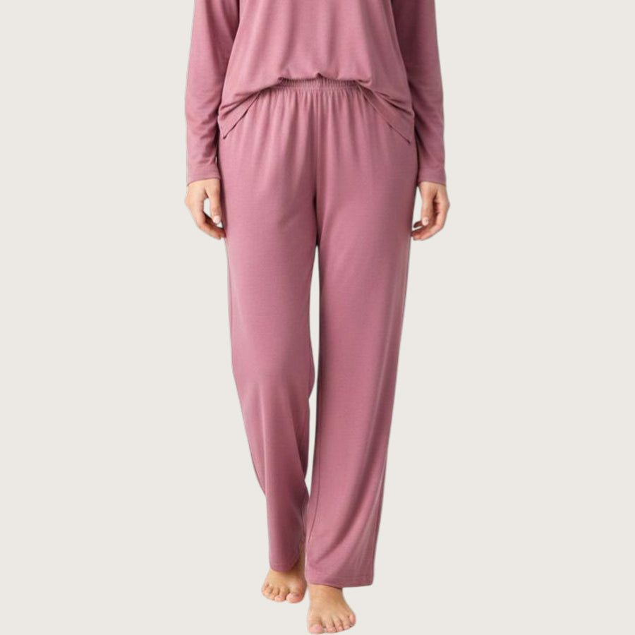 Plain Simple Ladies Pajama Set - Purple