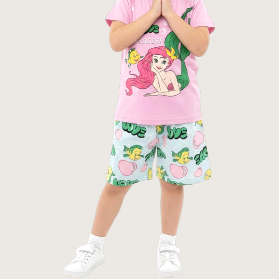 Love Princess Girls Shorts Set – Pink