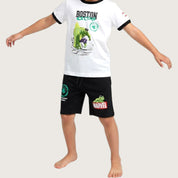 Boston Boys Summer Shorts Set – White