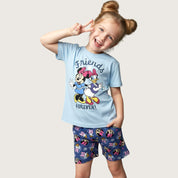 Mickey Friends Forever Girls Summer Shorts Set – Blue