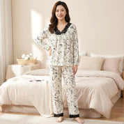 All Design Ladies Pajama Set - White