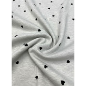 Heart Love Ladies Cotton Lycra Loungewear - Light Grey