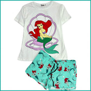 Mermaid Ladies Shorts Set - White Blue