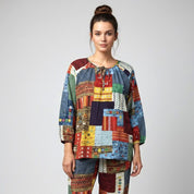 Designer Ladies Linen Pajama Loungewear - Multicolor