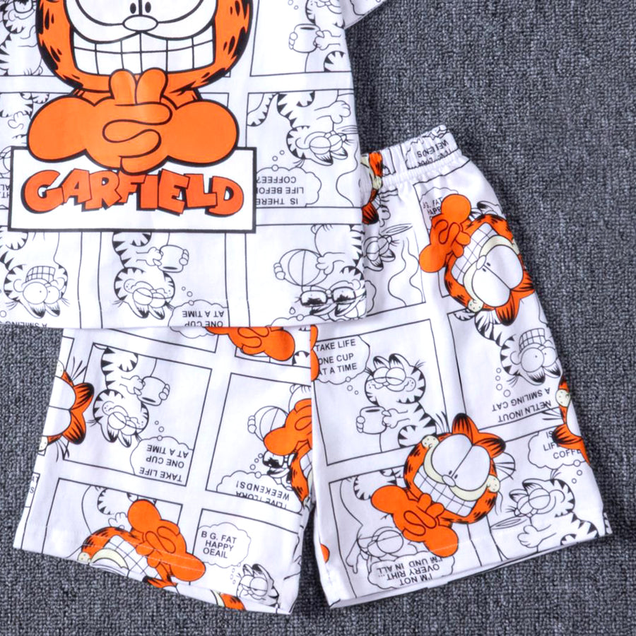 Garfield Boys Cotton Shorts Set PRIMARK – White
