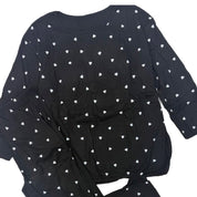 Heart Love Ladies Cotton Lycra Loungewear - Black