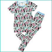Smile Minnie Ladies Pajama Set - White