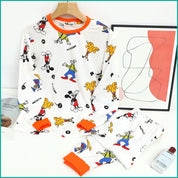 Hey Mickey Ladies Full Sleeves Pajama Set - White