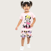 Minnie Bow Girls Shorts Set – Pink