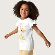 Love Simba Girls Summer Shorts Set – White