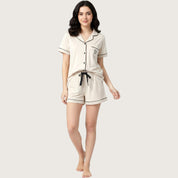 Mini Love Ladies Shorts Set - Beige
