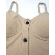 Plain Ladies Cotton Lycra Loungewear 3 Pcs Set - Cream