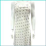 Tiny Bow Ladies Satan Silk Halfer - White -Free size