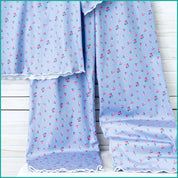 Mini Floral Ladies Loungewear Pajama Set - Sky Blue