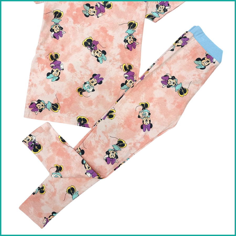 Heart Minnie Ladies Pajama Set - Pink